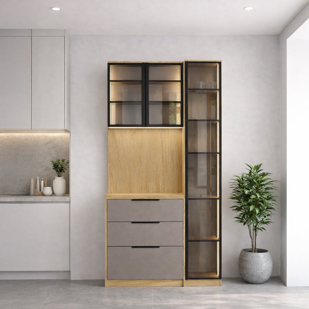 Doğa 120 köşe dolabı Krem #renk_krem